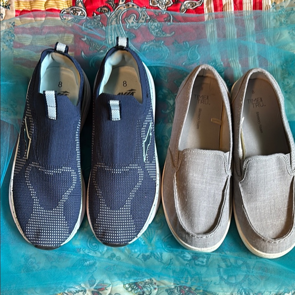 Avia Navy Blue Slip on and Gray   Time and Tru Women's Slip on